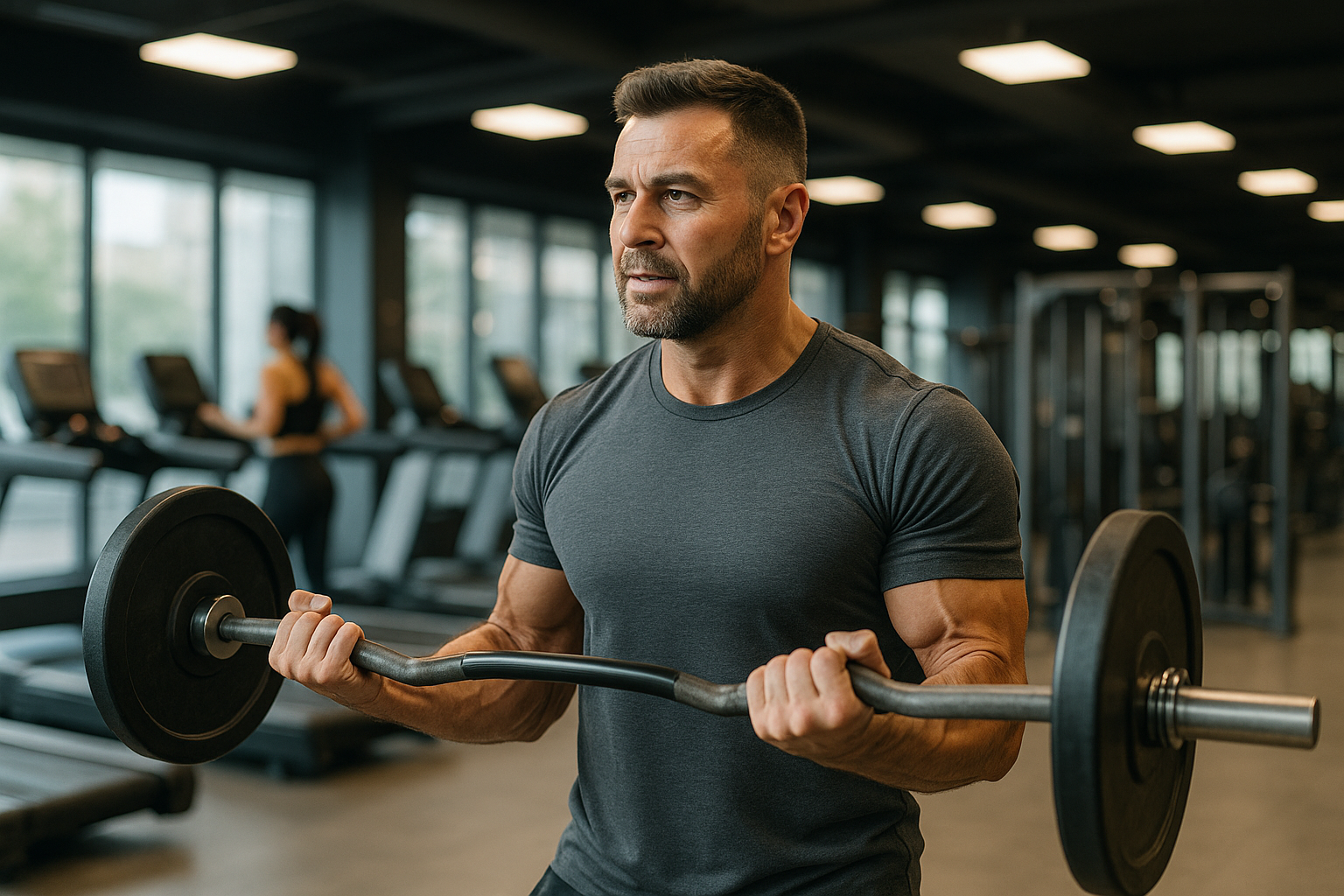 Active confident man